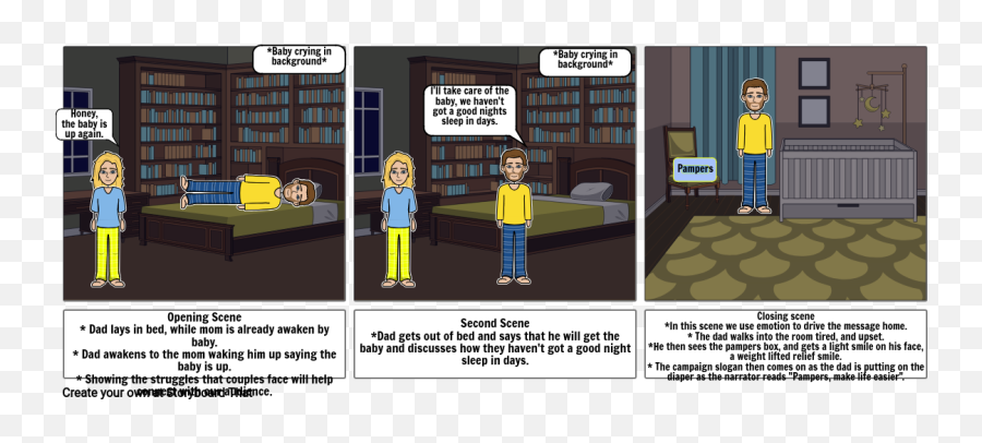 Pampers Storyboard Class Purposes Storyboard - Sharing Emoji,Relief Emotion