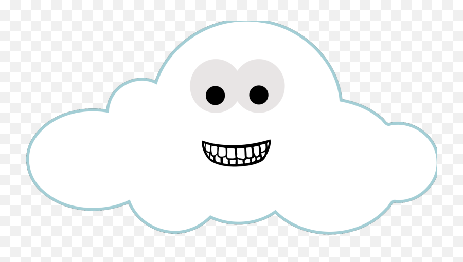 Smiley Cloud Svg Vector Smiley Cloud Clip Art - Svg Clipart Emoji,Cloud Outline Emoticon