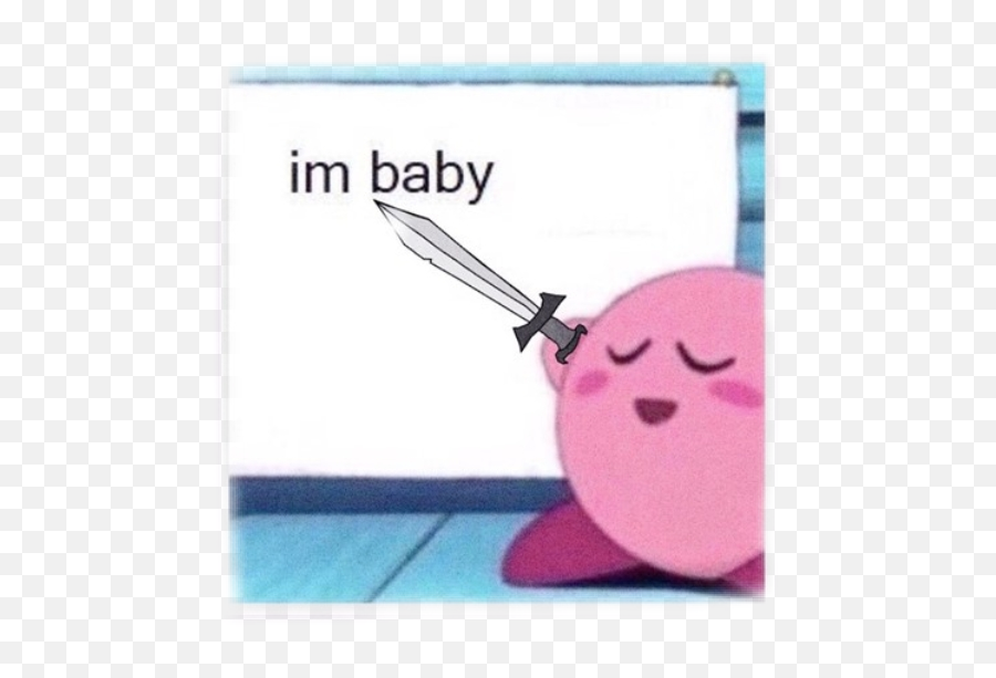 Baby Pink Pokemon Kirby Imbaby Sticker By Kikifreppon - Memes Für Freundin Süß Emoji,Im Baby Emoji