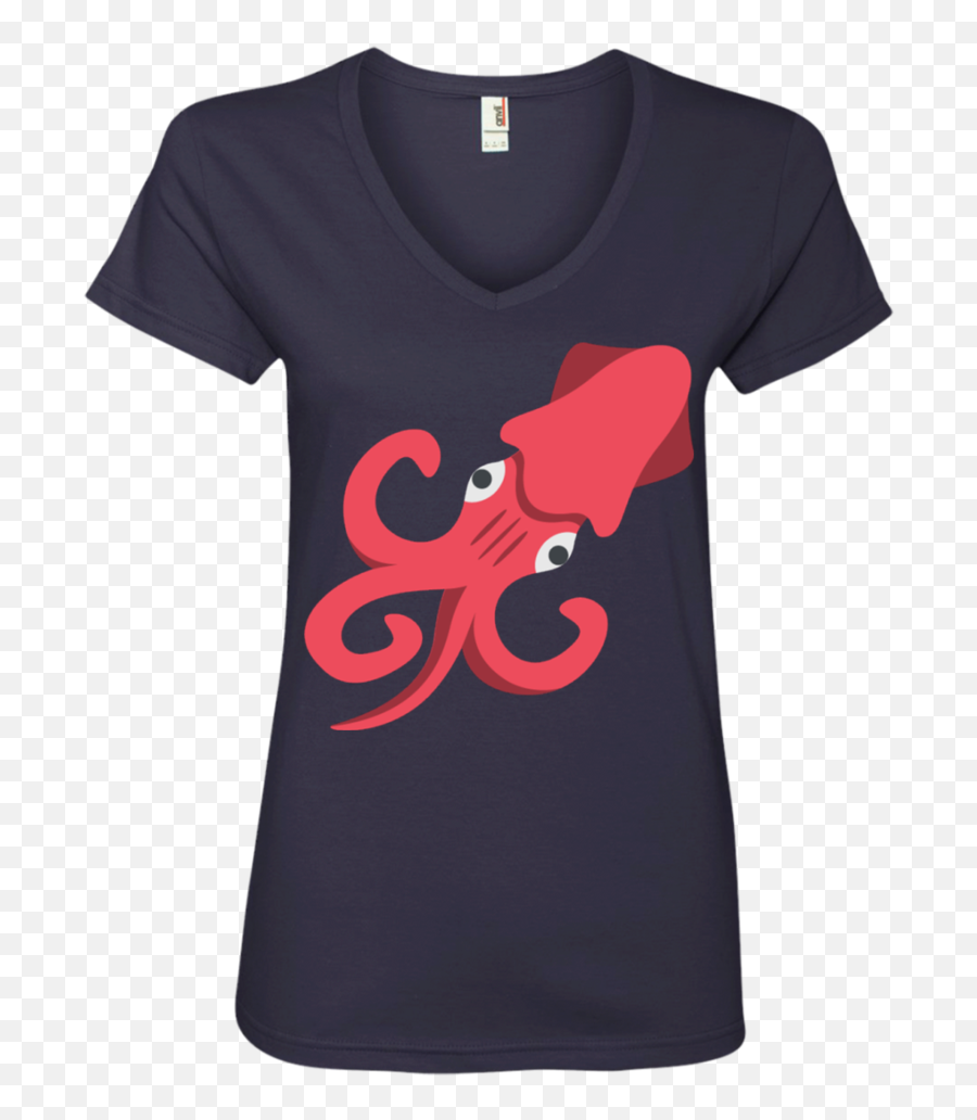 Squid Emoji Ladies V - Camisa Navideña De Snoopy,Woke Thinking Emoji
