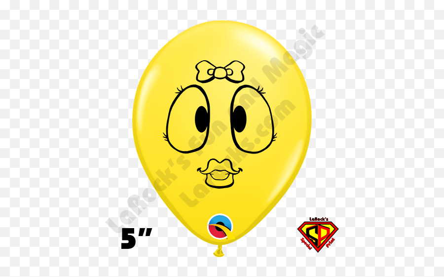 5 Inch Round Emoji Girl By Juan Gonzales Balloon Qualatex 100ct - Puppy Face On Balloon,Emoji Pants For Girl