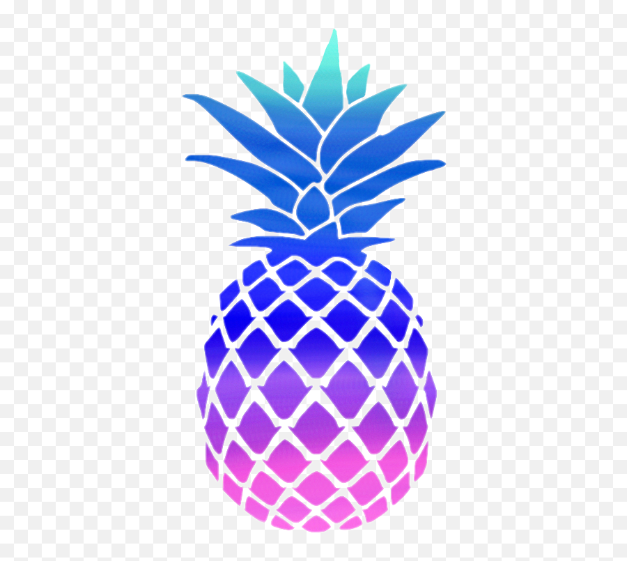 Pineapple Ombre Sticker By Jlongbottom - Pineapple Vinyl Decal Emoji,Pineapple Emoji