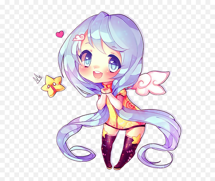 Cute Anime Chibi Kwaii Star Sticker - Yamio Chibi Emoji,Weird Emotions