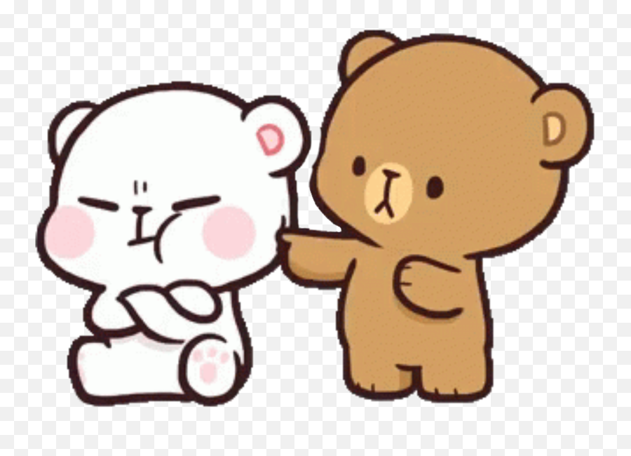 Stubborn Poke Bears Sticker - Love Tom And Jerry Cute Emoji,Stubborn Emoji