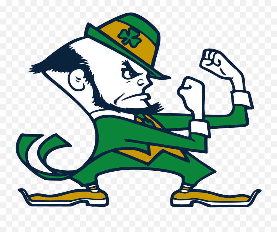 Sad Leprechaun Cliparts - Notre Dame Fighting Irish Png Notre Dame Fighting Irish Logo Emoji,Fighting Emoticon