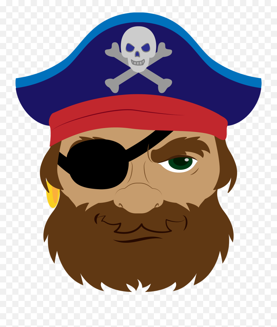 Pirate Face Clipart - Pirate Face Emoji,Pirate Emoticon Clipart