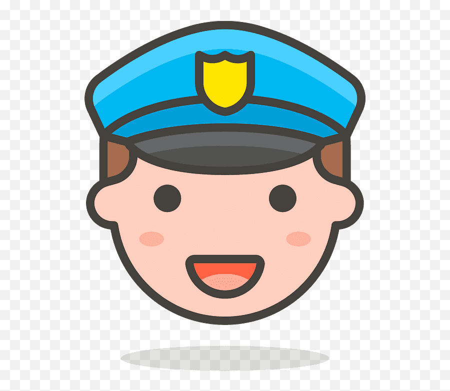 Man Police Officer Emoji Clipart - Police Officer Face Police Officer Face Clipart,Pillice Emoticon