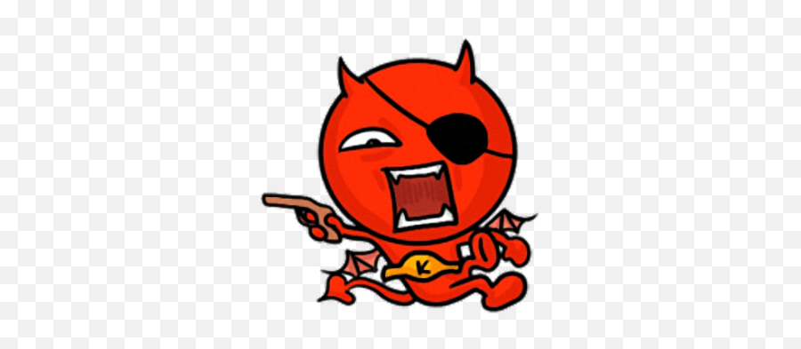 Little Devil Sticker - Fictional Character Emoji,Devil Emoji On Macbook