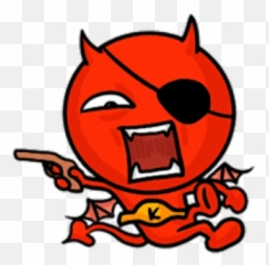 Little Devil Sticker - Fictional Character Emoji,Devil Emoji On Macbook