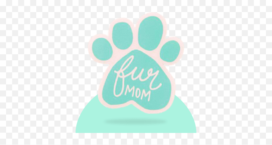Fur Mom Vinyl Sticker - Soft Emoji,Navy Mom Emotions