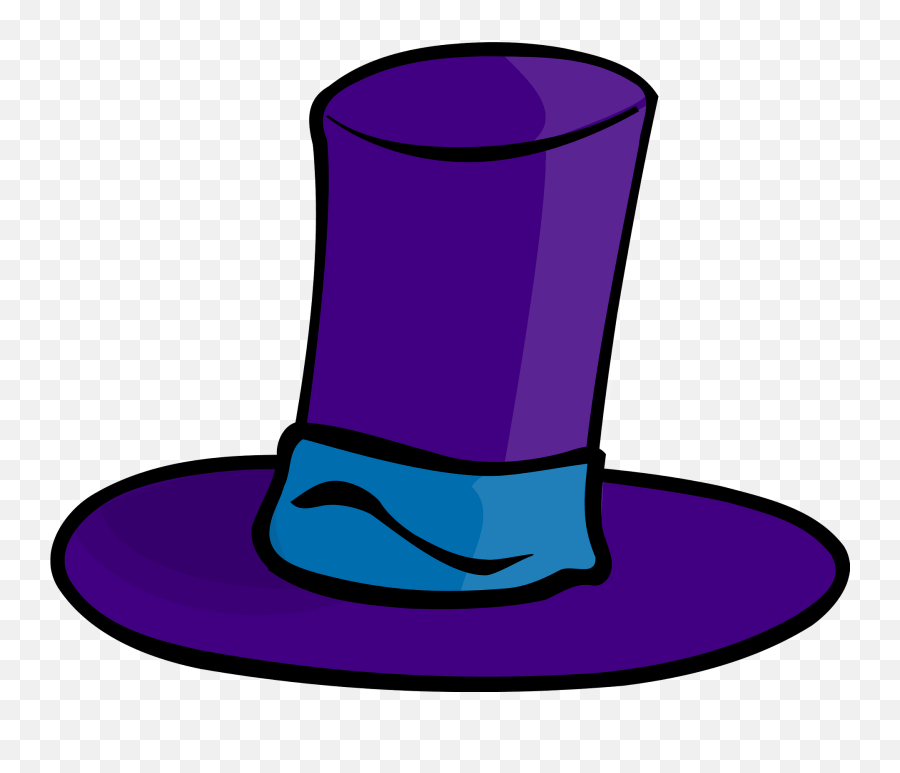Purple Top Hat Clipart - Clothes Clip Art Emoji,Pimp Emoji