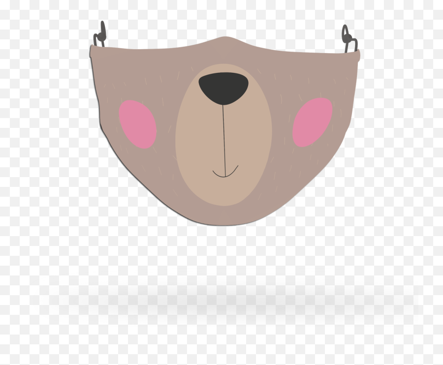 Kids Bear Face Covering Print - Illustration Emoji,Fox Face Emoji