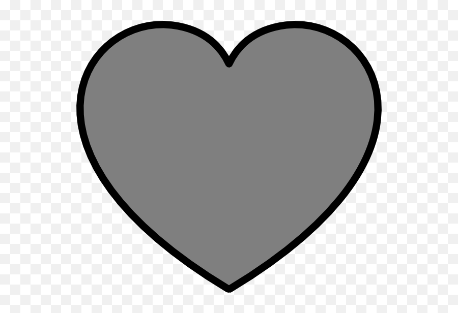 Solid Dark Gray Heart With Black - Blank Emoji,Gray Heart Emoji