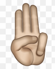 Emoji Salute - 3 Finger Salute Emoji,Saluting Emoji