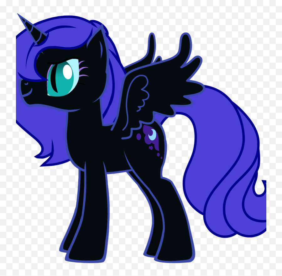Hirespony New Nighmare Moon - Cartoon Transparent Png Free Mythical Creature Emoji,How To Add Emojis To Clash Royale