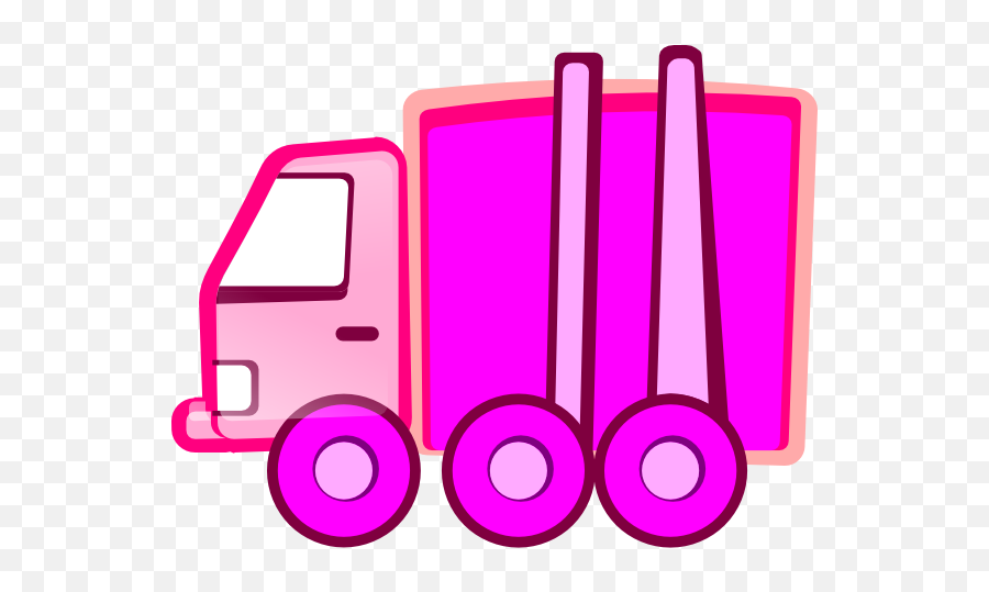 Pink Truck Clipart - Pink Truck Clipart Emoji,Semi Truck Emoticon