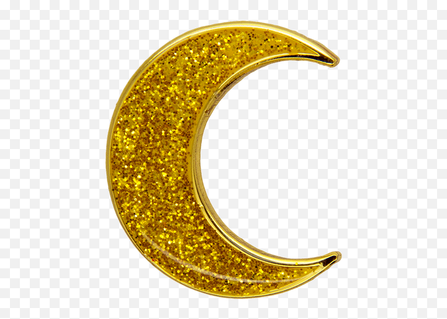 Download Moon Pin Glitter Gold - Hambledon Gold Moon Pin Emoji,Gold Sparkle Emoji Transparent