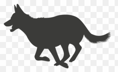 German Shepherd Running Silhouette Dog - German Shepherd Running Silhouette Emoji,Terrier Dog Emoji Png