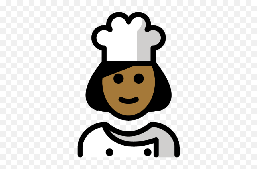 Medium - Emoji Medium Dark Skin Chef Woman,Chef Emoji?