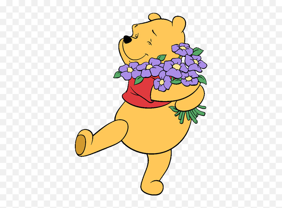 Free Pooh Cliparts Download Free Pooh Cliparts Png Images - Winnie The Pooh With Flowers Emoji,Winnie The Pooh Emojis