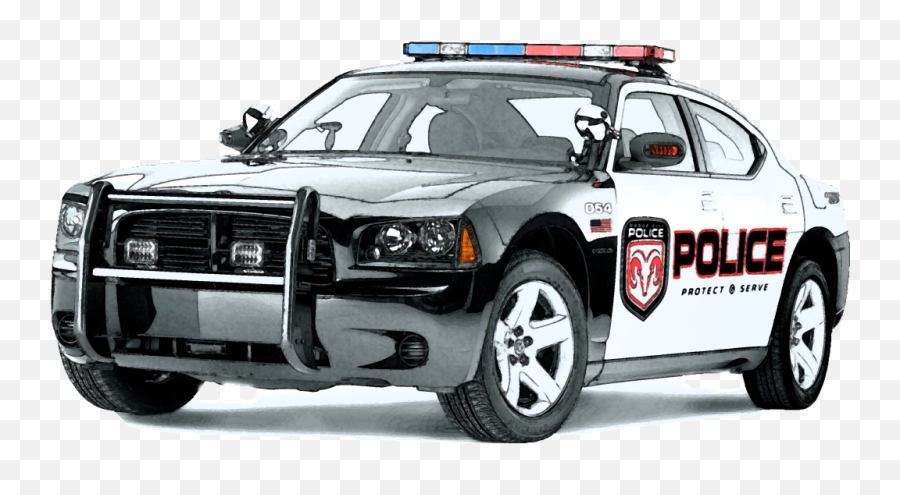 Police Car Dodge Charger B - Body Police Car Png Download Emoji,Police Emoticon Lights