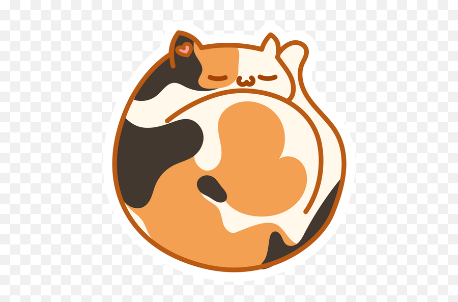 Cute Sleeping Cat Sticker Cat Stickers Cute Anime Cat Emoji,Layinf Down Emoji