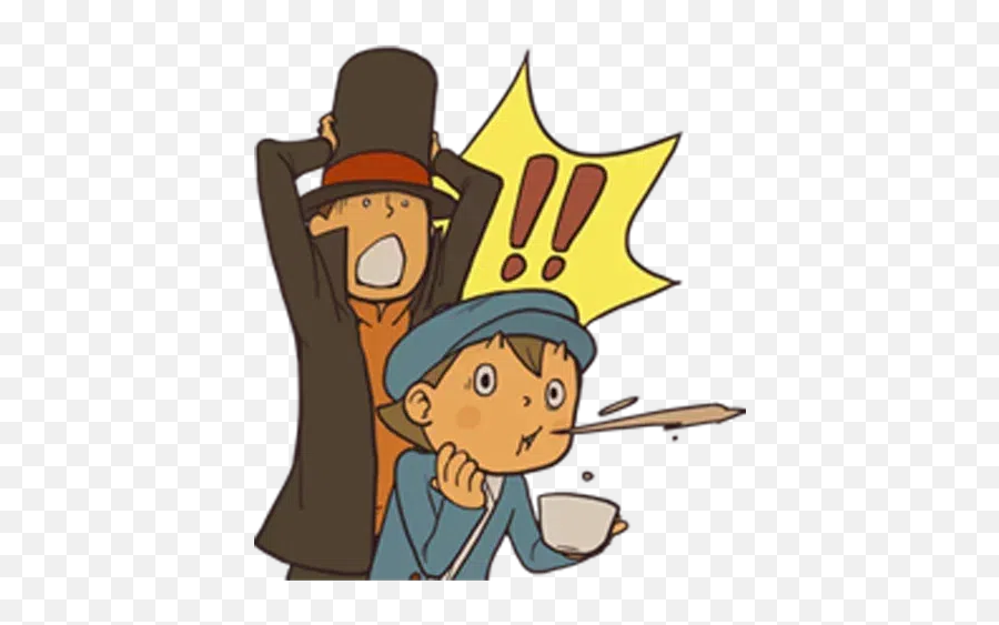 Professor Layton 1 Sticker Pack - Stickers Cloud Emoji,Professor Emojis