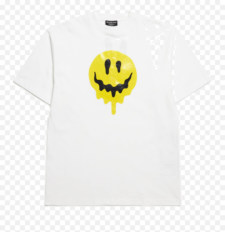 Balenciaga White Front Smile Printed Back Hand Printed Emoji,Hand Asking For Money Emoji