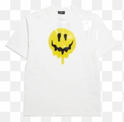 Balenciaga White Front Smile Printed Back Hand Printed Emoji,Hand Asking For Money Emoji
