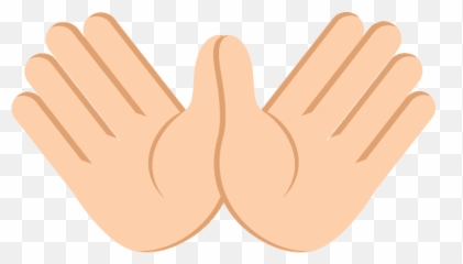 Manos Abiertas Tono De Piel Claro Medio Emoji Imagen - Open Hands Clipart,Emoji Mano