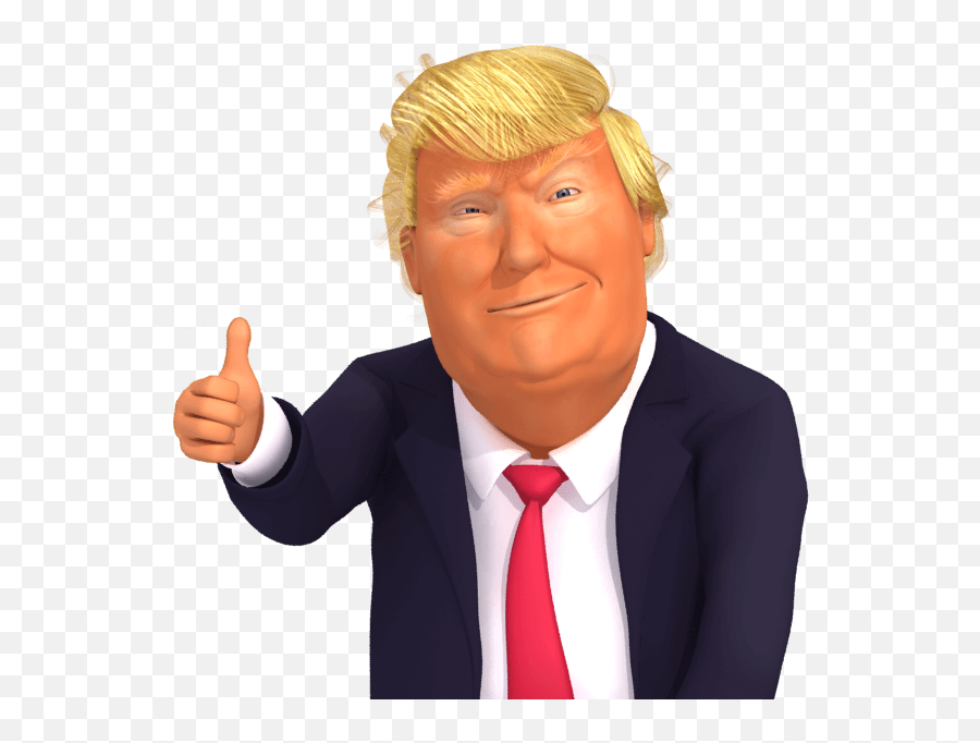 Trumpstickers Thumb - Donald Trump Thumbs Up Png Emoji,Thumb Up Emoji