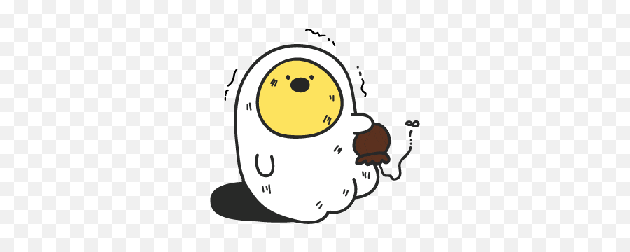 Egg Ghost Sticker - Egg Ghost Cute Discover U0026 Share Gifs Dot Emoji,Gudetama Emoticon