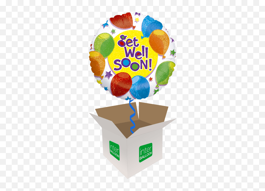 Get Well Helium Balloons Delivered In The Uk By Interballoon - Sparkling Valentine Emoji,Get Better Soon Emoji