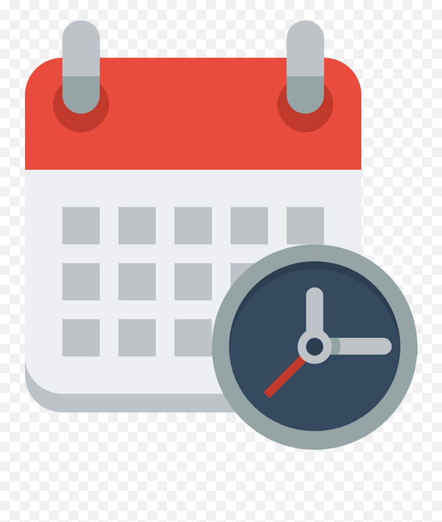 Calendar Clock Icon - Calendar Clock Icon Png Emoji,Clock And Airplane Emoji