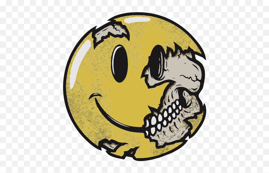 Smiley Skull - Smiley Face Skull Emoji,Emoticon De Craciun