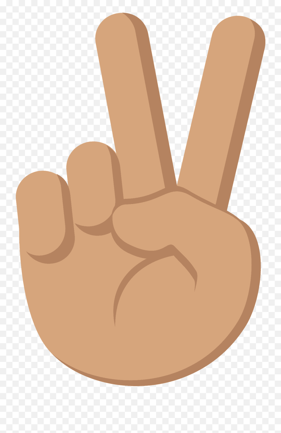 Victory Hand Emoji Clipart - Sign Language,Hand Sign Emoji