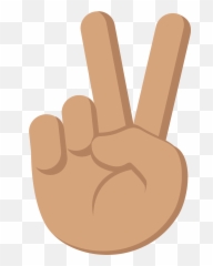 Victory Hand Emoji Clipart - Sign Language,Hand Sign Emoji