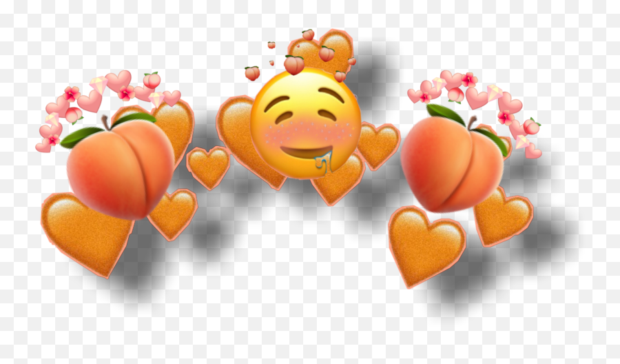Crown Emojicrown Likeme Sticker - Happy,Crown And Peach Emoji