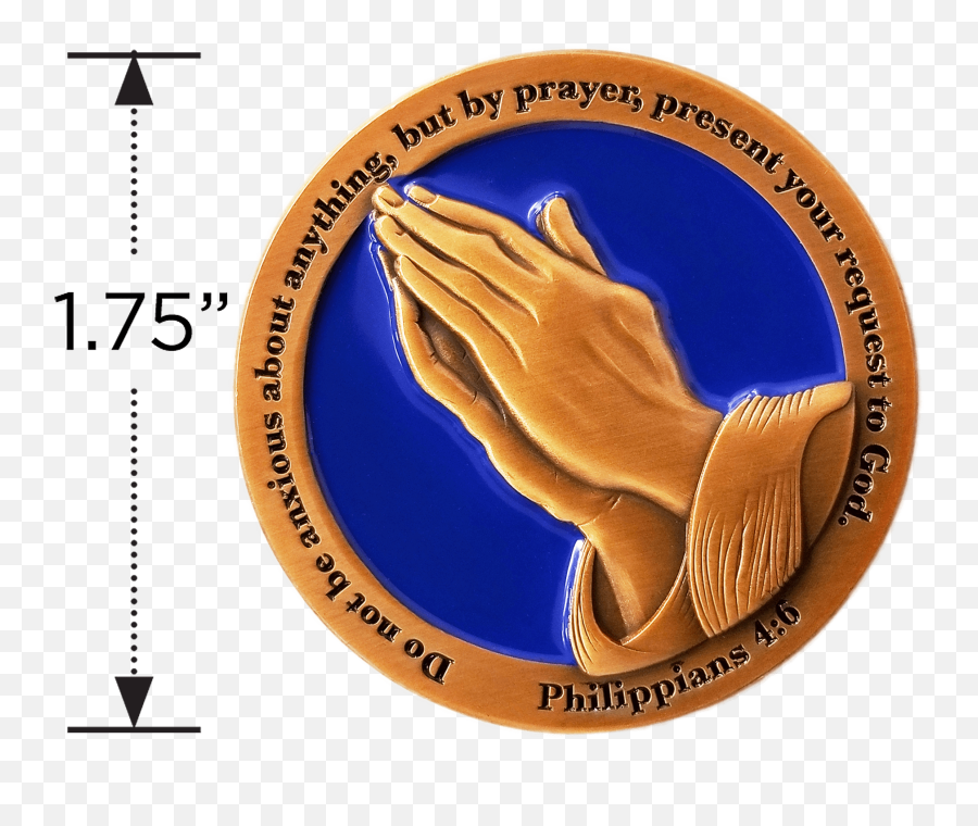 Serenity Prayer Antique Gold Plated Christian Challenge Coin - Philippians 46 Sign Language Emoji,Praying Emoji Iphone Locatoin