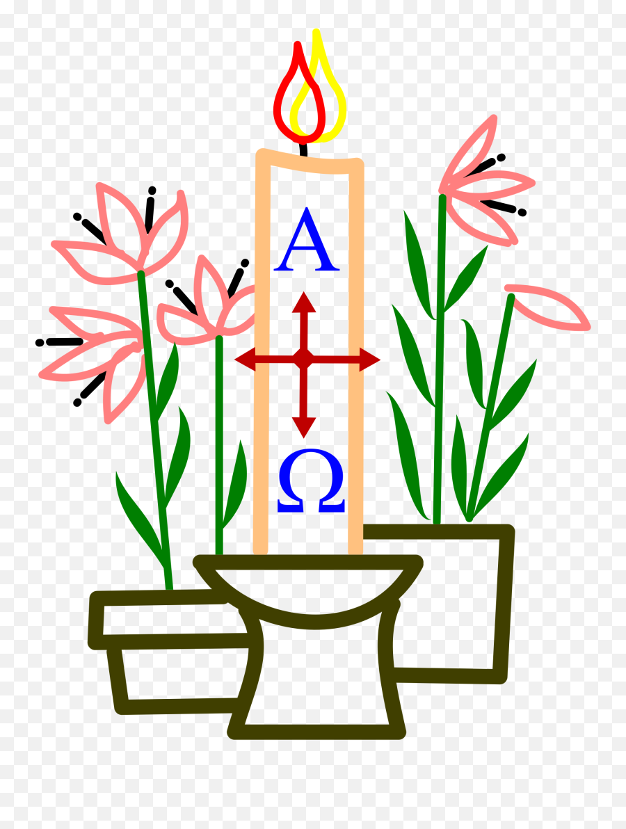 Clipart Candle Easter Vigil Clipart - Catholic Holy Saturday Clipart Emoji,Landowner Emoji