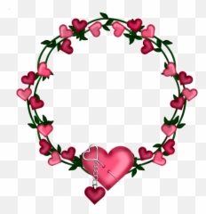 Flowers Round Shape Png Clipart - Heart Wreath Clipart Emoji,Full Hearts And Flower Emojis