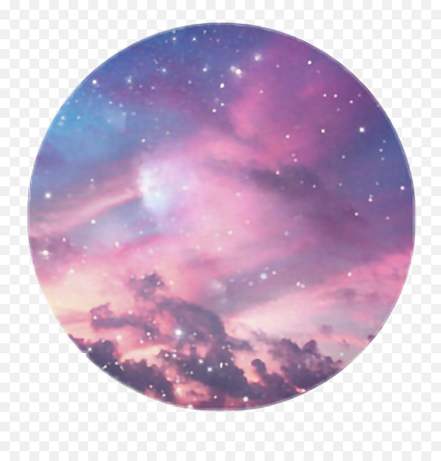 Galaxy Tumblr Sky Sticker - Aesthetics Picsart Circle Background Emoji,Tumblr Galaxy Emojis