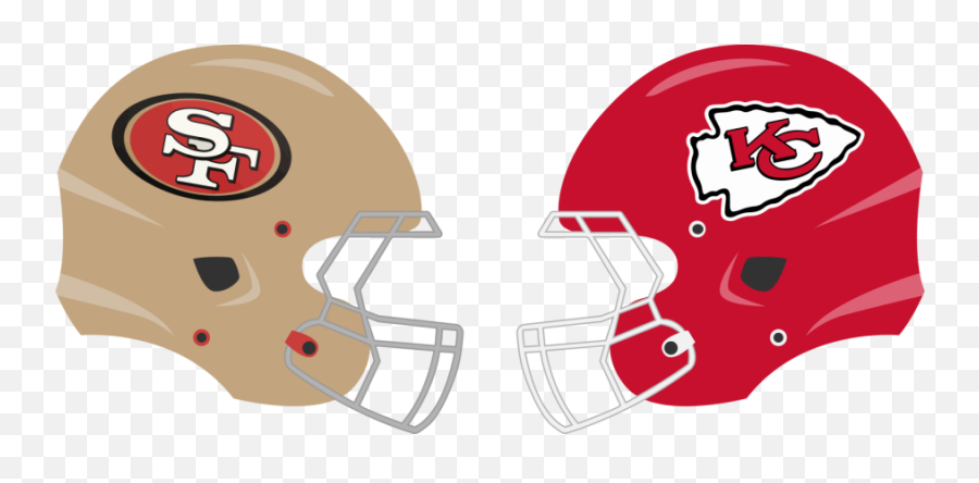 49ers Vs Chiefs Helmet Png Helmet - Chiefs Vs 49ers Transparent Emoji,Kansas City Chiefs Emojis