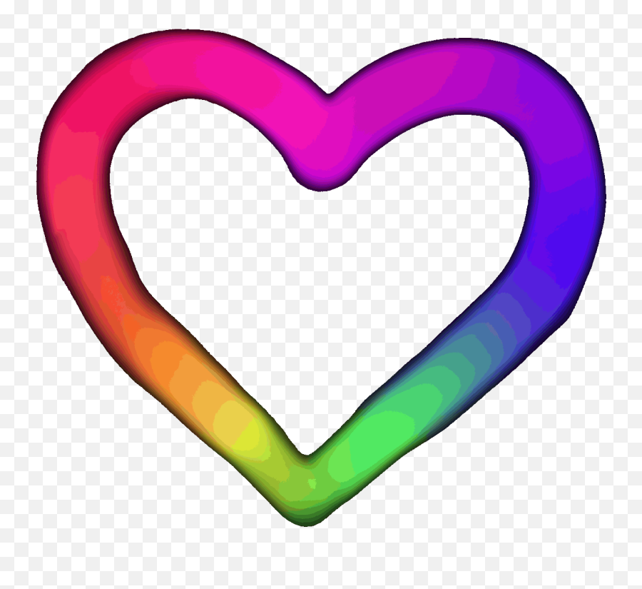 Rainbow Heart Gifs - Transparent Rainbow Heart Gif Emoji,Rainbow Heart Emoji