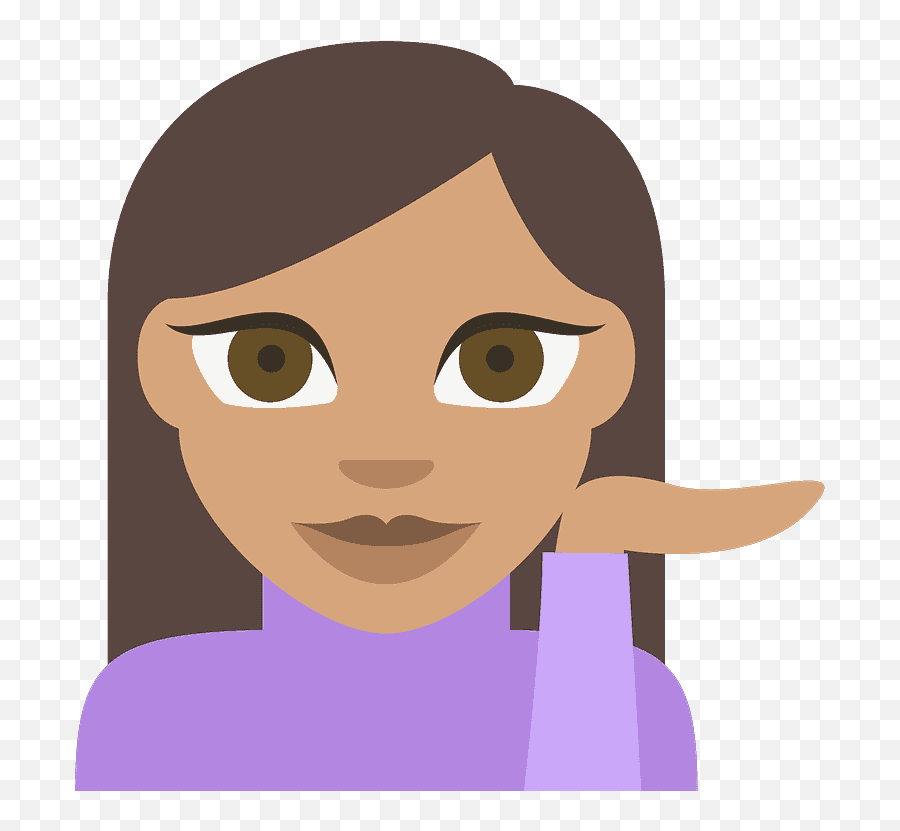 Person Tipping Hand Emoji Clipart - For Women,Girl Hand Emoji