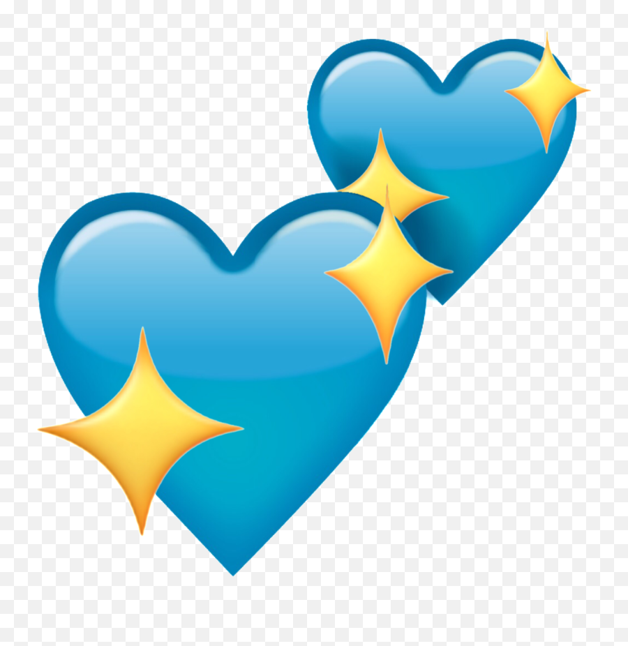 Download Heart Emoji Blueheart Blue Sparkle Sparklingheart - Corazon Azul Emoji Iphone Png,Sparkle Emoji