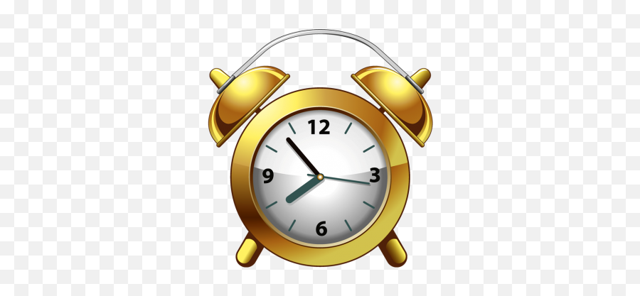 Golden Alarm Clock Png Transparent - Clip Art Golden Clock Emoji,Alarm Clock For Girls With Emojis