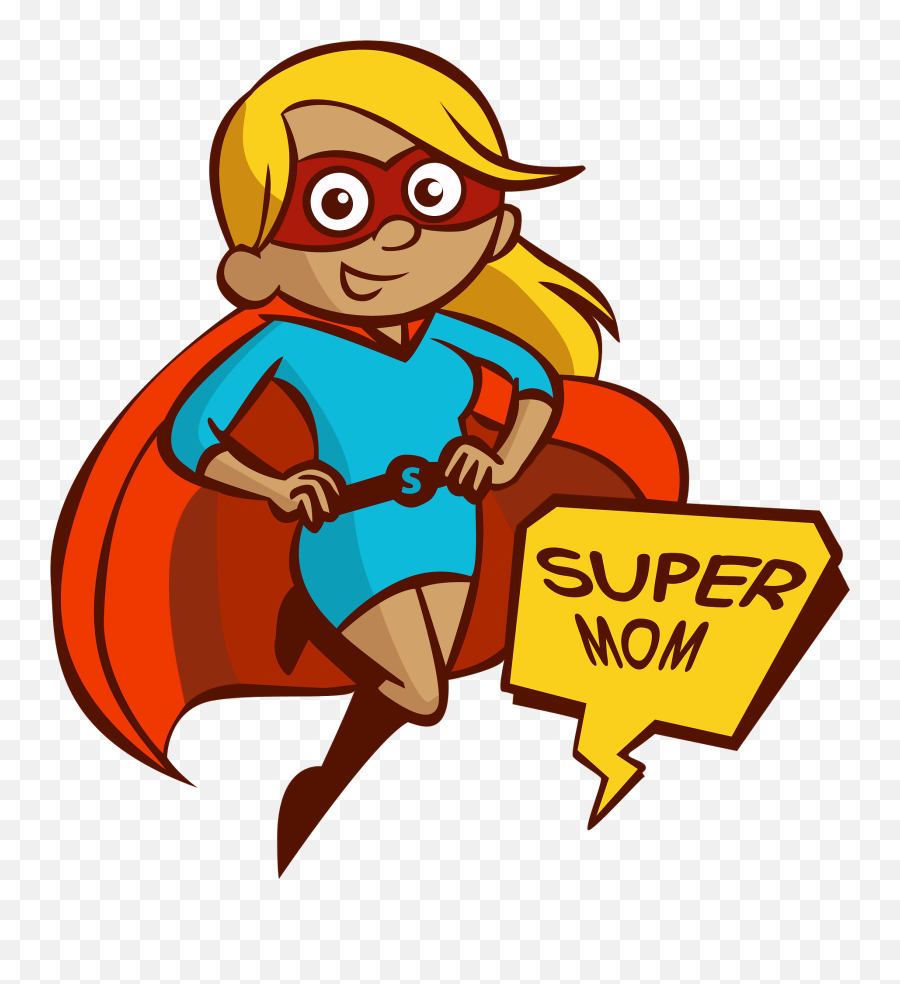 Super Mom Clipart Free Download Transparent Png Creazilla - Super Mom Clipart Emoji,Dad Emoji Ios 10 Transparent