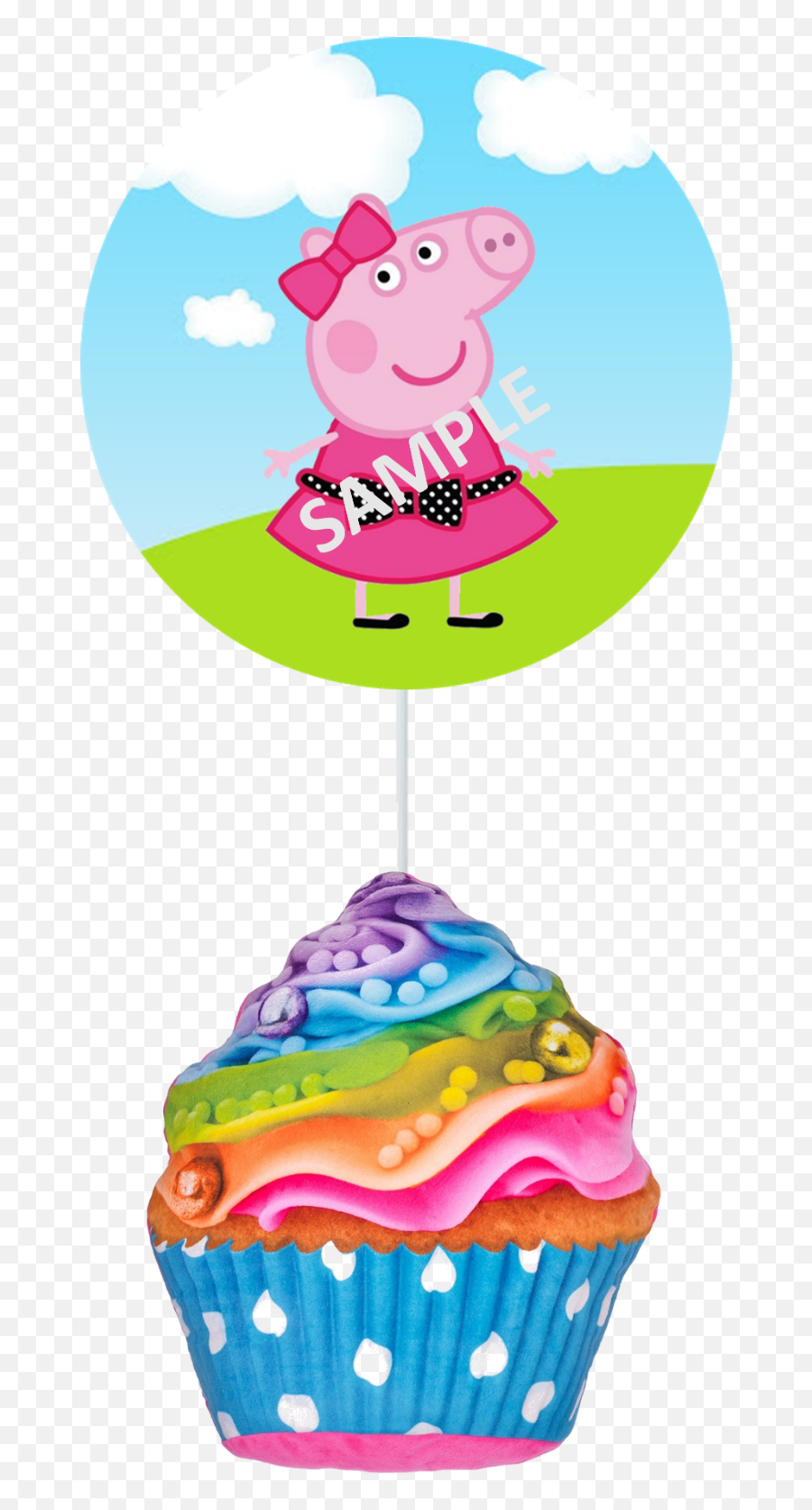 Peppa Pig Cupcake Toppers Rings Set Of - Cup Cake Emoji,Emoji Cupcakes Toppers