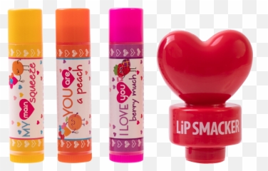 3 Piece Lip Balm With Heart Topper Emoji,Shimmery Heart Emoji